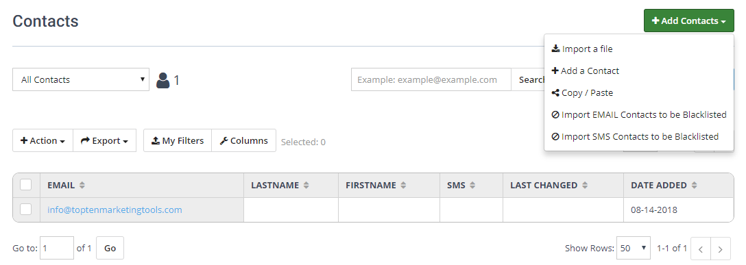 Import Email Contacts